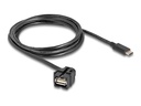 Delock USB-Kabel - USB-C (M) angled zu USB (W)