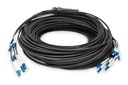 DIGITUS Vorkonfektionierte Glasfaser Universal Breakout Kabel, Singlemode OS2, 8 Fasern, LC/UPC - LC/UPC