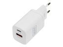 DIGITUS Netzteil - 30 Watt - 3 A - PD 3.0, QC 3.0 - 2 Ausgabeanschlussstellen (24 pin USB-C, USB Typ A)