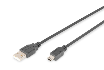 DIGITUS USB-A  Mini-B Anschlusskabel, 1m