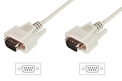 DIGITUS Datentransfer Anschlusskabel, D-Sub9/St - D-Sub9/St