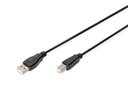 DIGITUS USB-A  USB-B Anschlusskabel, 3m