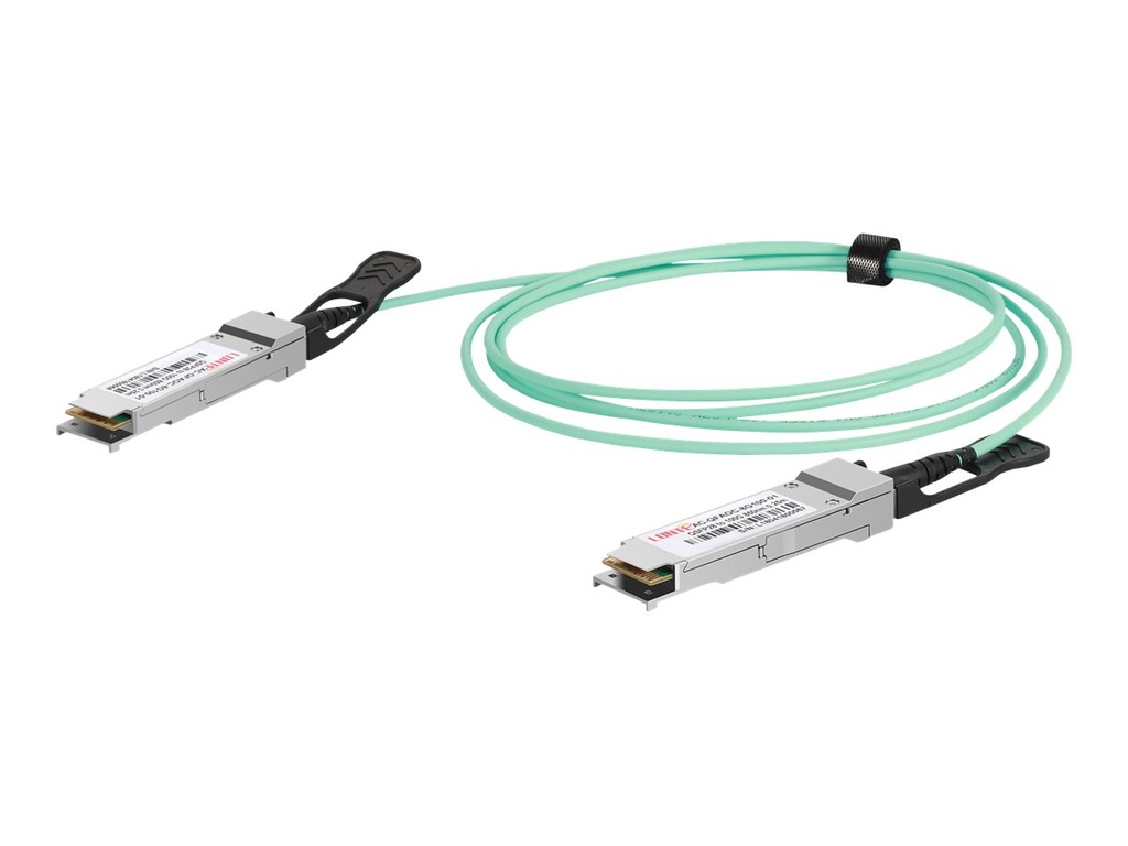 DIGITUS 100GBase Direktanschlusskabel - QSFP28 zu QSFP28 - 5 m - Glasfaser - Duplex - SFF-8431/SFF-8432 - Active Optical Cable (AOC)