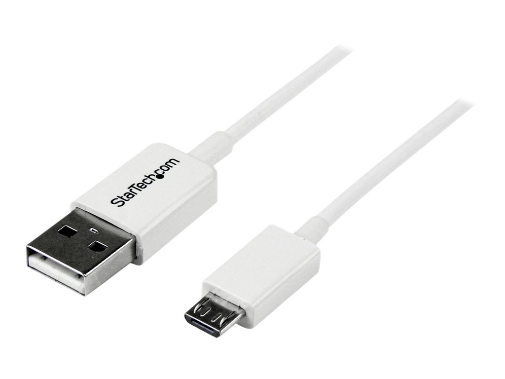 StarTech.com 50cm USB 2.0 A auf Micro USB B Kabel - USB A / Micro B Datenkabel / Anschlusskabel - Weiß - USB-Kabel - Micro-USB Typ B (M)
