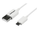 StarTech.com 1m USB 2.0 A auf Micro USB B Kabel - USB A / Micro B Datenkabel / Anschlusskabel - Weiß - USB-Kabel - Micro-USB Typ B (M)