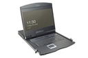 DIGITUS Modulare Konsole mit 19" TFT (48,3cm), 16-Port CAT 5 KVM & Touchpad, UK Tastatur