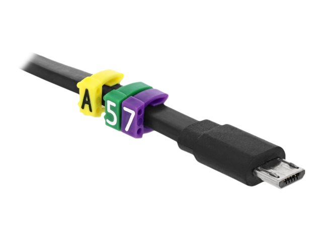 Delock Set Kabelmarker-Clips - Gelb