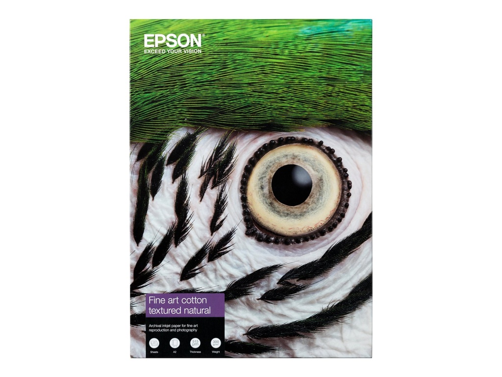 Epson Fine Art II - Baumwolle - strukturierte matte - 515 Mikron - Natural White - A2 (420 x 594 mm)