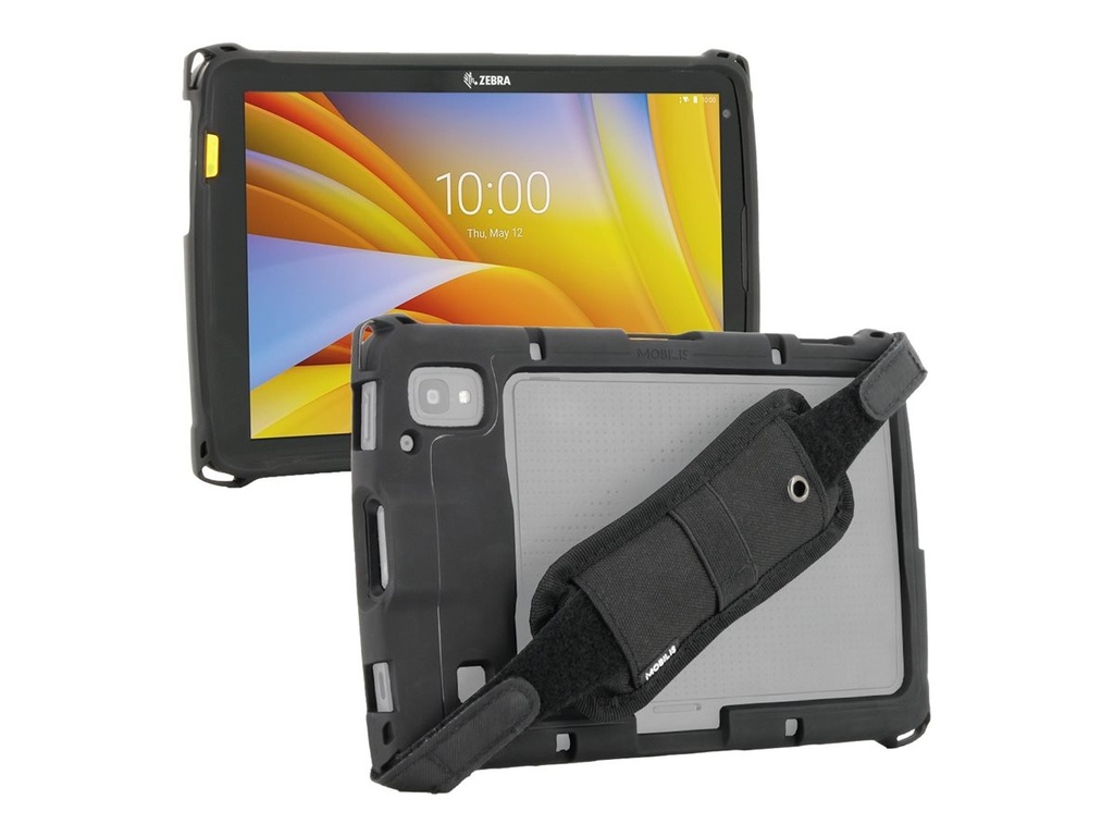 [052059] Mobilis PROTECH - Hintere Abdeckung für Tablet - widerstandsfähig - mit Handgurt - Schwarz - 10" - für Zebra ET40 (10 Zoll, 10.1 Zoll)