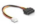 Delock Netzteil - SATA-Stromstecker (M) zu 4-Pin-Mini-Stromversorgungsstecker (W)