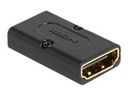 Delock HDMI-Adapter mit Ethernet - HDMI männlich zu HDMI weiblich - Schwarz - 8K60Hz (7680 x 4320)