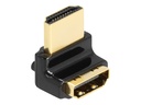 Delock Hohe Geschwindigkeit - HDMI-Adapter - HDMI männlich zu HDMI weiblich gewinkelt - 2.2 m - Schwarz - 4K144Hz (3840 x 2160)