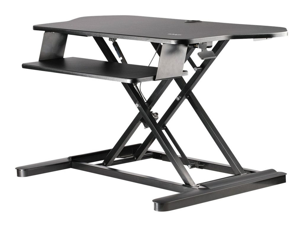 [ARMSTSCORNR] StarTech.com Startech Eck-Sitz-Steh-Schreibtischaufsatz mit Tastaturablage - große Arbeitsfläche (89 x 53cm)