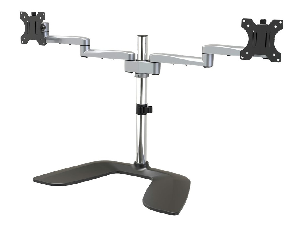 StarTech.com Monitorhalterung für zwei Monitore - Ergonomisches Monitorstand für VESA Bildschirme bis zu 32" und 8 kg  - Freistehende gelenkige Bildschirmhalterung - Höhenverstellbar (ARMDUALSS)