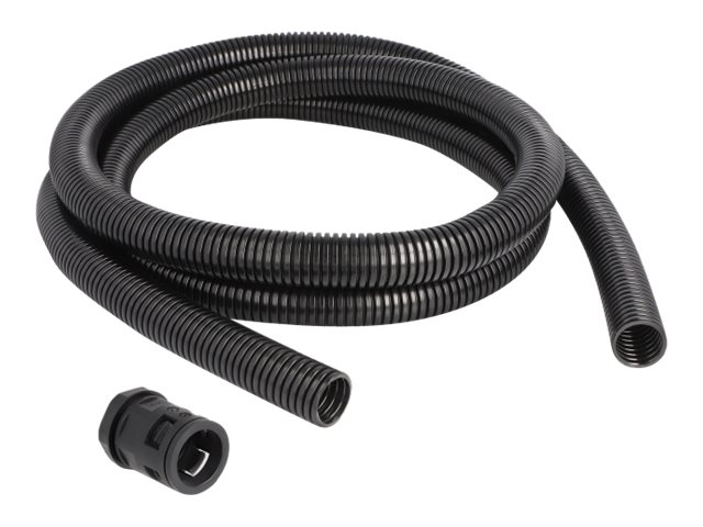 Delock Wellrohr - 21.2 mm - 2 m - Schwarz