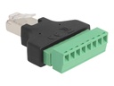 Delock Netzwerkadapter - RJ-45 (M) zu 8-polige Anschlussleiste (W)