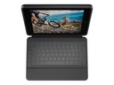 Logitech Rugged Folio - Tastatur und Foliohülle - Apple Smart connector - QWERTZ - Schweizerisch - für Apple 10.2-inch iPad (7. Generation, 8. Generation, 9. Generation)