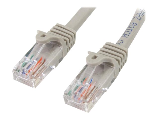 StarTech.com Cat5e Patchkabel mit Snagless RJ45 Anschluss - Netzwerkkabel 5m - Grau - Patch-Kabel - RJ-45 (M)