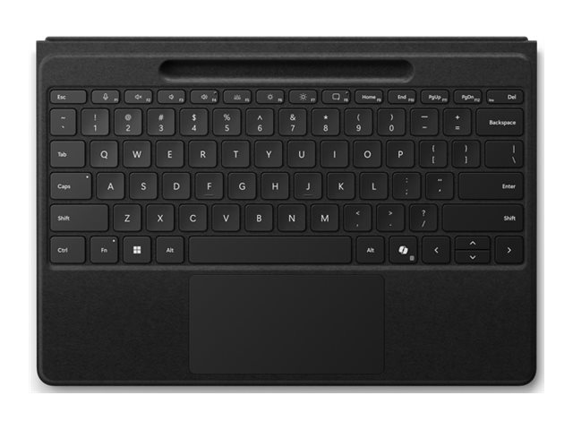 Microsoft Surface Pro Flex Keyboard - Tastatur - mit Touchpad, Beschleunigungsmesser, Surface Slim Pen 2 Ablage- und Ladeschale - hinterleuchtet - kabellos - Bluetooth LE - Schwarz - für Microsoft Surface Pro 8, Pro 8 for Business, Pro 9, Pro 9 for Business, Pro 10 for Business, Pro (11th Edition)