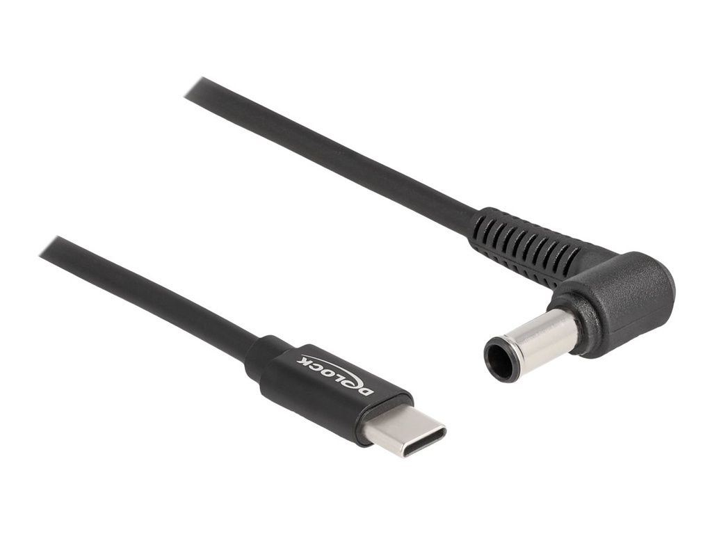 Delock Stromkabel - 24 pin USB-C (M) zu Gleichstromstecker 6,0 x 4,3 mm (M)