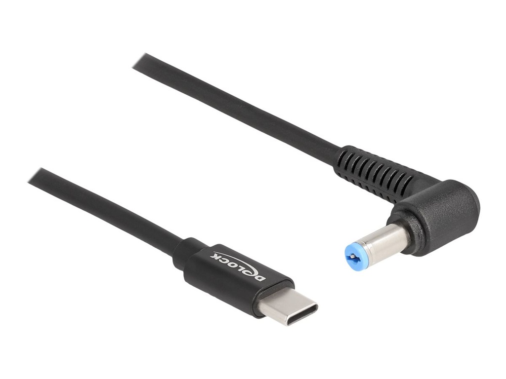 Delock Stromkabel - 24 pin USB-C (M) zu Gleichstromstecker 5,5 x 1,7 mm (M)