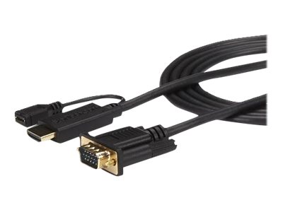 StarTech.com HDMI to VGA Cable - 10 ft / 3m - 1080p - 1920 x 1200 - Active HDMI Cable - Monitor Cable - Computer Cable (HD2VGAMM10)