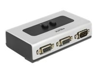 Delock Switch - 3 x seriell - Desktop, wandmontierbar