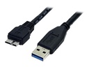 StarTech.com 0,5m USB 3.0 A auf Micro B Kabel - St/St - Schwarz - 50cm SuperSpeed USB 3.0 Anschlusskabel - Stecker / Stecker - USB-Kabel - Micro-USB Typ B (M)