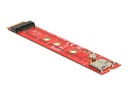 Delock Adapter M.2 key B male > M.2 key B slot