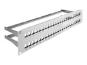 Delock Patchpanel (Blindblech) - mit Zugentlastungen - Rack montierbar - Grau - 2U - 48.3 cm (19")