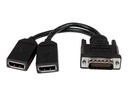 StarTech.com StarTech DMS-59 to DisplayPort - 8in - DMS 59 to 2x DP - Y Cable - DMS-59 Adapter - DisplayPort Splitter Cable - LFH Cable (DMSDPDP1)
