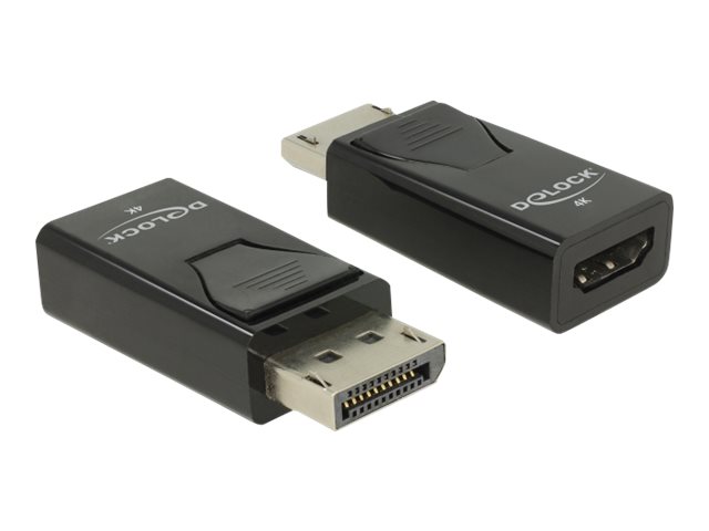 Delock Videoadapter - DisplayPort männlich zu HDMI weiblich - Schwarz - 4K30Hz (3840 x 2160)