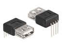 Delock USB-Adapter - 4-polig (M) gewinkelt zu USB (W)