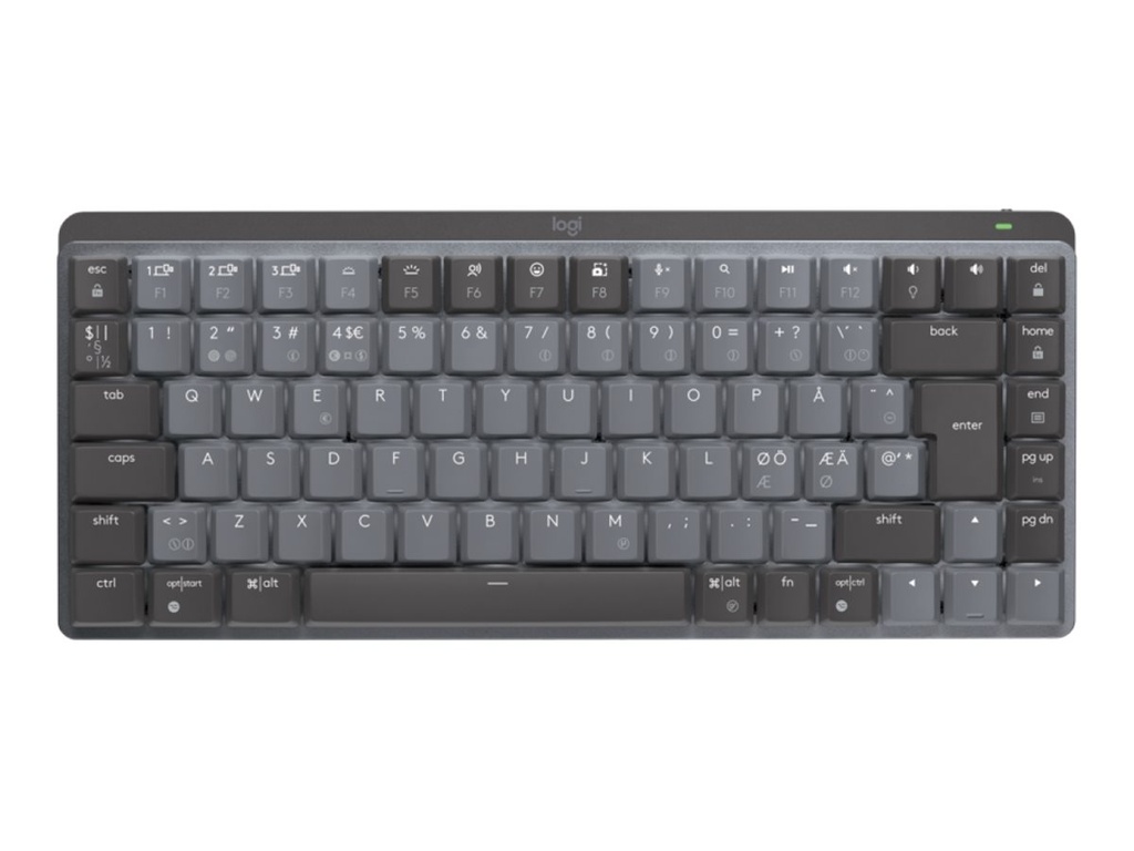 Logitech Master Series MX Mechanical Mini - Tastatur - hinterleuchtet - kabellos - Bluetooth LE - QWERTY - Nordisch (Dänisch/Finnisch/Norwegisch/Schwedisch)