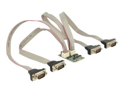 Delock MiniPCIe I/O PCIe full size 4 x Serial