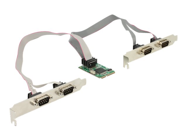 Delock MiniPCIe I/O PCIe full size 4 x Serial