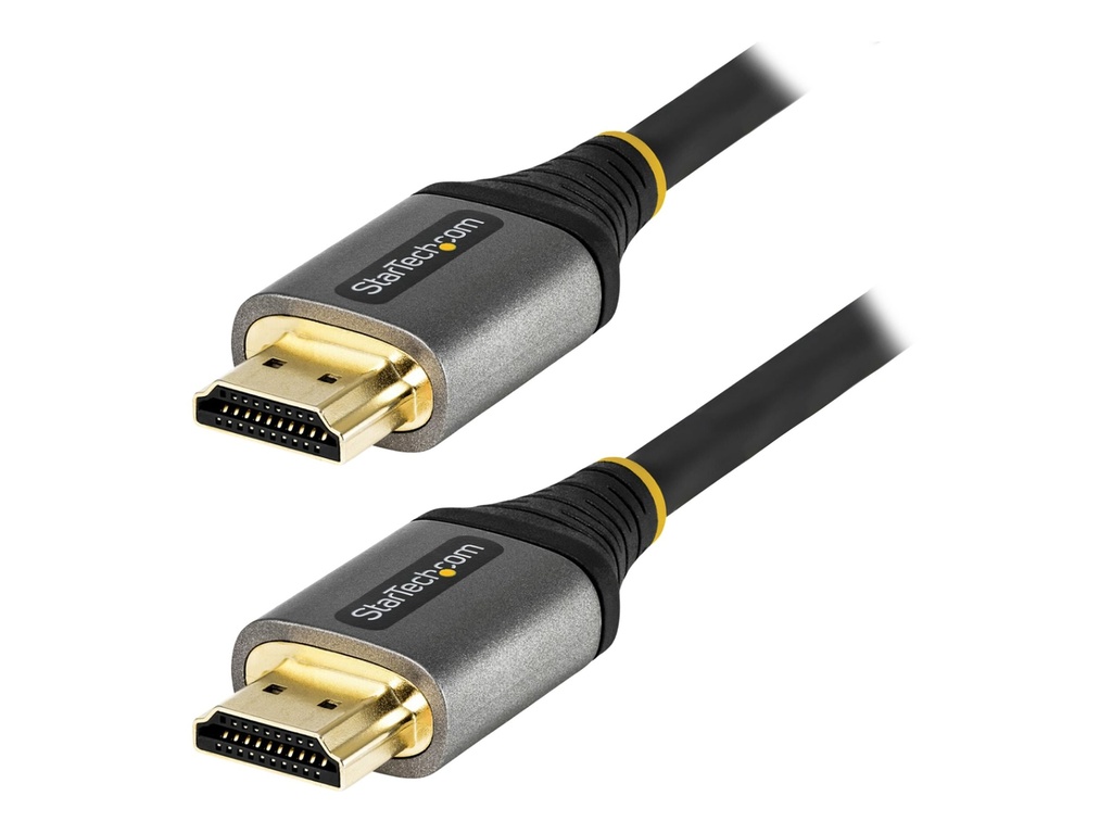 StarTech.com Startech 4 m 8K HDMI 2.1 Kabel - 8K 60Hz/4K 120Hz HDR10+ eARC - Ultra High Speed - HDMI-Kabel mit Ethernet - HDMI männlich zu HDMI männlich - 4 m - abgeschirmt - Grau, Schwarz - passiv, 4K120Hz Unterstützung, 8K60Hz (7680 x 4320)