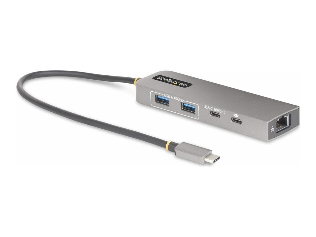 StarTech.com 3-Port USB-C Hub, 2.5GbE,100W Power