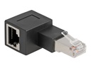 Delock Netzwerkadapter - RJ-45 (W) links abgewinkelt zu RJ-45 (M)