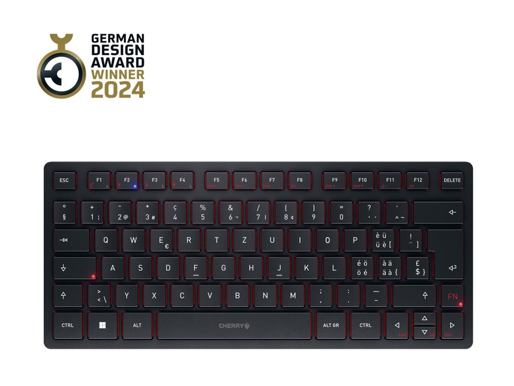 [JK-9250CH-2] Cherry KW 9200 MINI - Tastatur - kabellos - 2.4