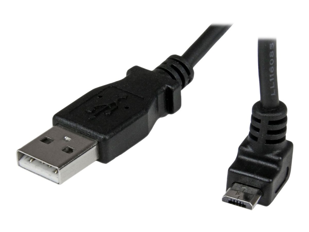 StarTech.com 1m USB 2.0 A auf Micro B Kabel aufwärtsgewinkelt - Schwarz - USB A / Micro B Datenkabel / Anschlusskabel - USB-Kabel - Micro-USB Typ B (M)