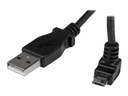 StarTech.com 1m USB 2.0 A auf Micro B Kabel aufwärtsgewinkelt - Schwarz - USB A / Micro B Datenkabel / Anschlusskabel - USB-Kabel - Micro-USB Typ B (M)