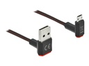 Delock Easy - USB-Kabel - USB (M) nach oben/unten abgewinkelt, doppelseitig zu Micro-USB Typ B (M)