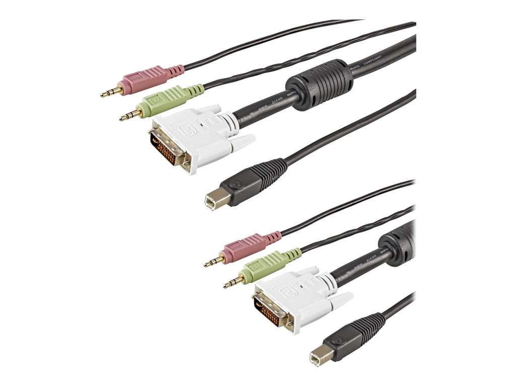 StarTech.com 1,8m 4-in-1 USB DVI KVM Kabel mit