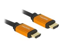 Delock High Speed - HDMI-Kabel - HDMI männlich zu HDMI männlich - 3 m - Dreifachisolierung - Schwarz, Gold - Dolby DTS-HD Master Audio-Unterstützung, Dolby TrueHD-Unterstützung, unterstützt 21:9 Kinoformat, unterstützt 8K 60 Hz (7680 x 4320)