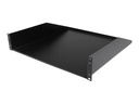 StarTech.com 2 HE 19 Fest montierbarer Schwerlast Fachboden für Server Rack/ Schrank bis 56 Kg - Fachboden für Serverschrank 45cm Tief - Rack - Regal - Schwarz - 2U - 48.3 cm (19")