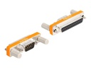 Delock Serieller Adapter - DB-9 (M) mit Schrauben zu DB-25 (W)