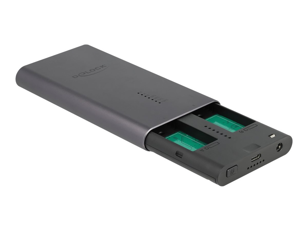 Delock Festplatten-Array - 2 Schächte (PCIe (NVMe))