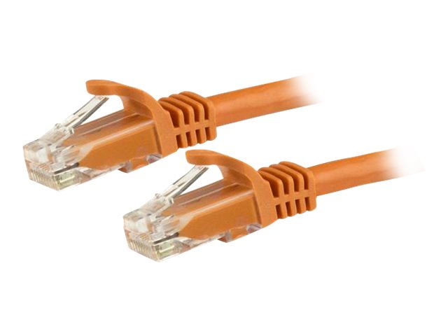 StarTech.com 3m CAT6 Ethernet Cable, 10 Gigabit Snagless RJ45 650MHz 100W PoE Patch Cord, CAT 6 10GbE UTP Network Cable w/Strain Relief, Orange, Wiring is UL Certified/TIA - Category 6 - 24AWG (N6PATC3MOR)
