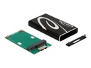 Delock Speichergehäuse - mSATA - mSATA 6Gb/s - USB 3.2 (Gen 1)